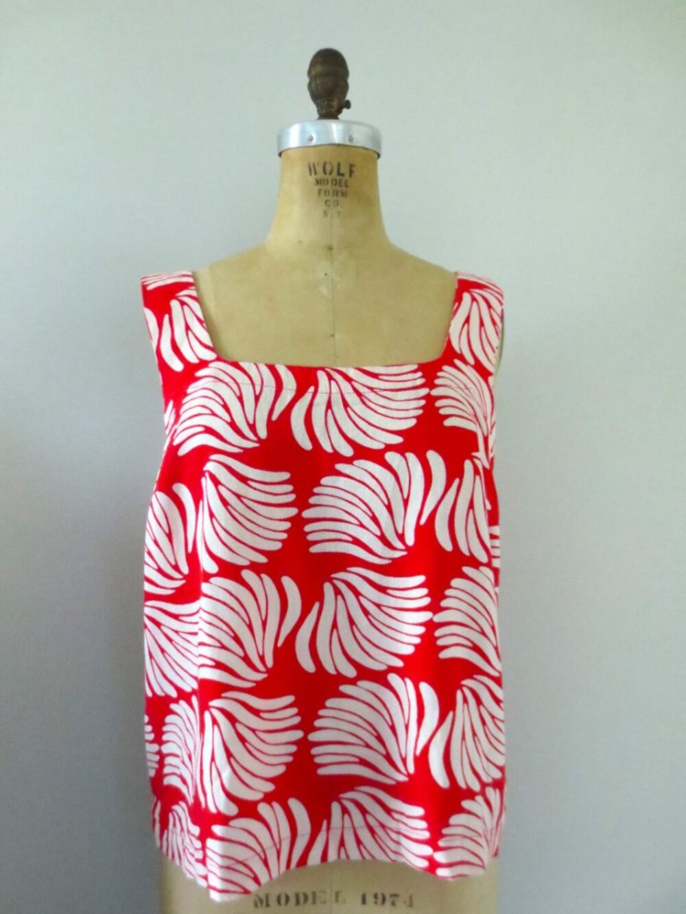A New Day Linen-blend Red-Orange Sleeveless Top
